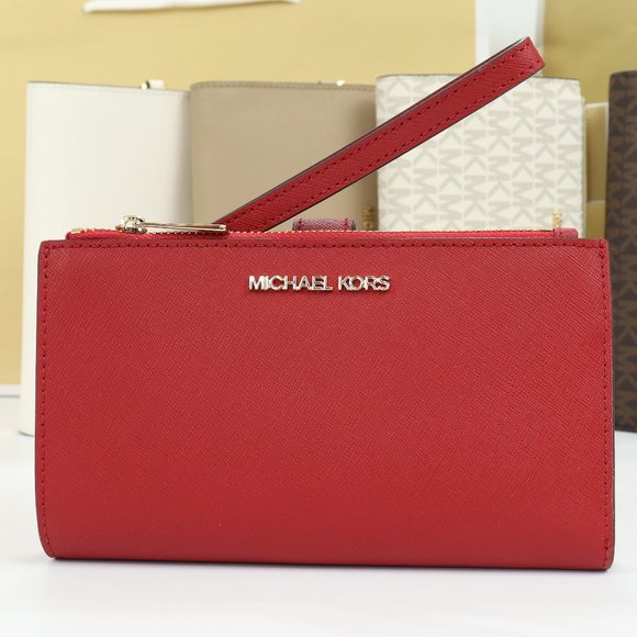 Jet Set Travel Double Zip Wristlet - Picture 1 of 11
